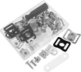 57pcs Football Helmet Repair Kit Visor Clips Screws Nuts and Chin Strap Adapter for Hockey Baseball Softball and More and Construction