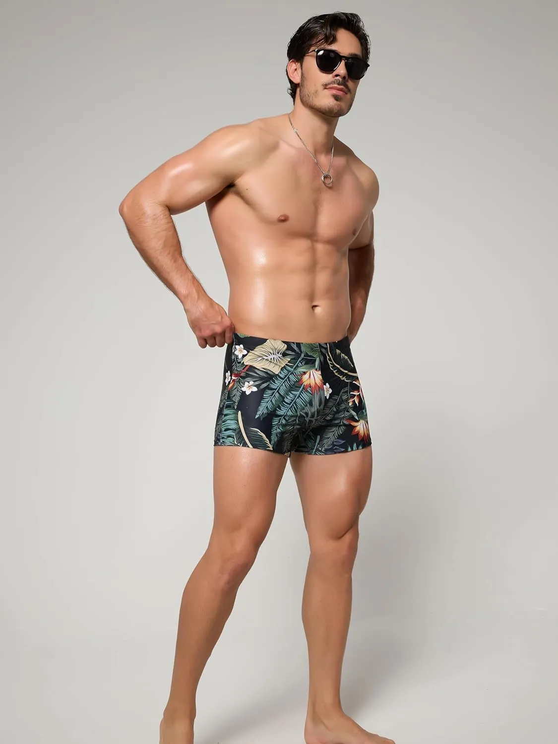 Arcweg Men's Swimming Trunks with Mesh Liner Sport Boxer Swimwear Underwear Summer Beach Board Shorts Elastic Swimsuit