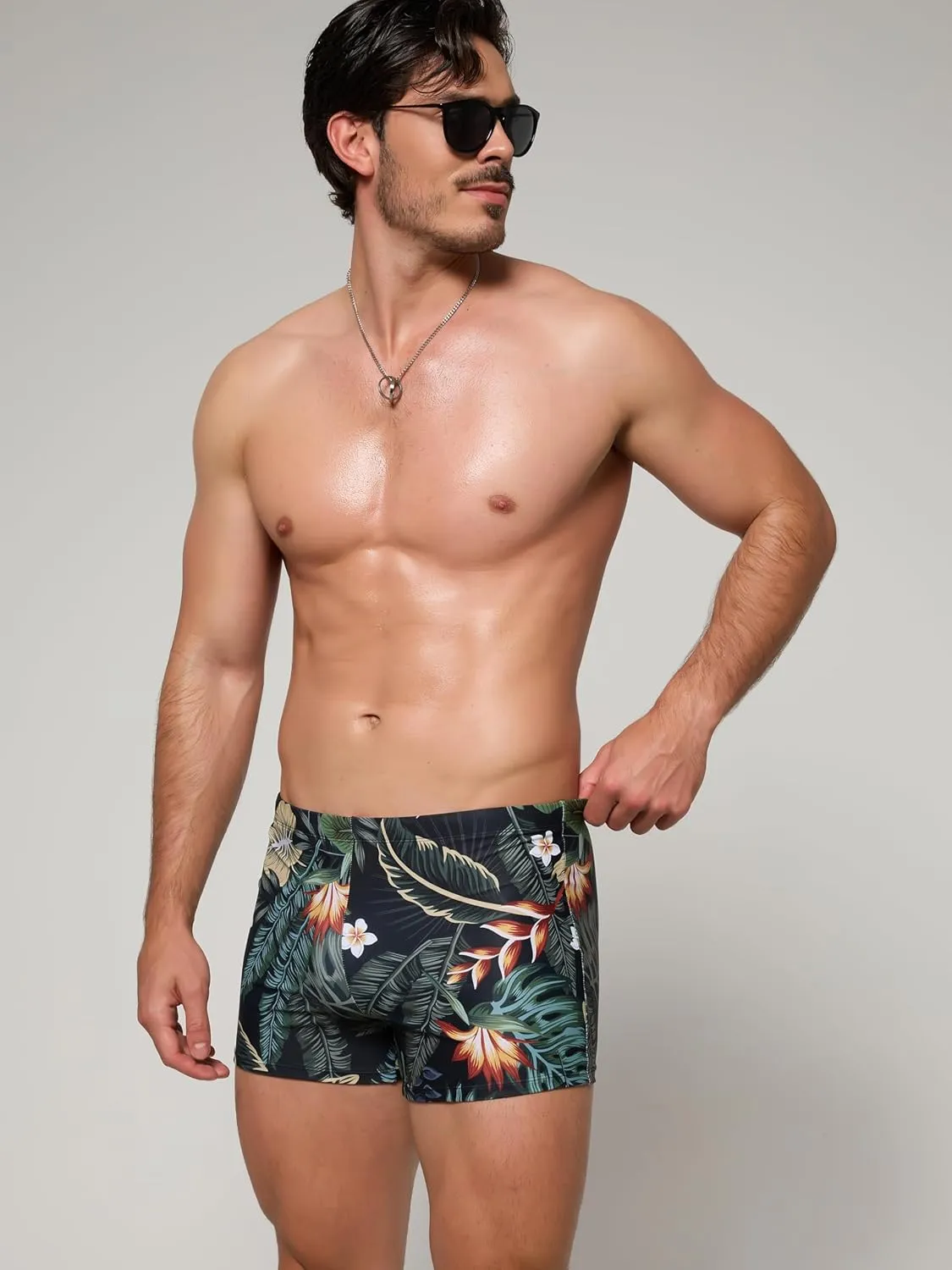 Arcweg Men's Swimming Trunks with Mesh Liner Sport Boxer Swimwear Underwear Summer Beach Board Shorts Elastic Swimsuit