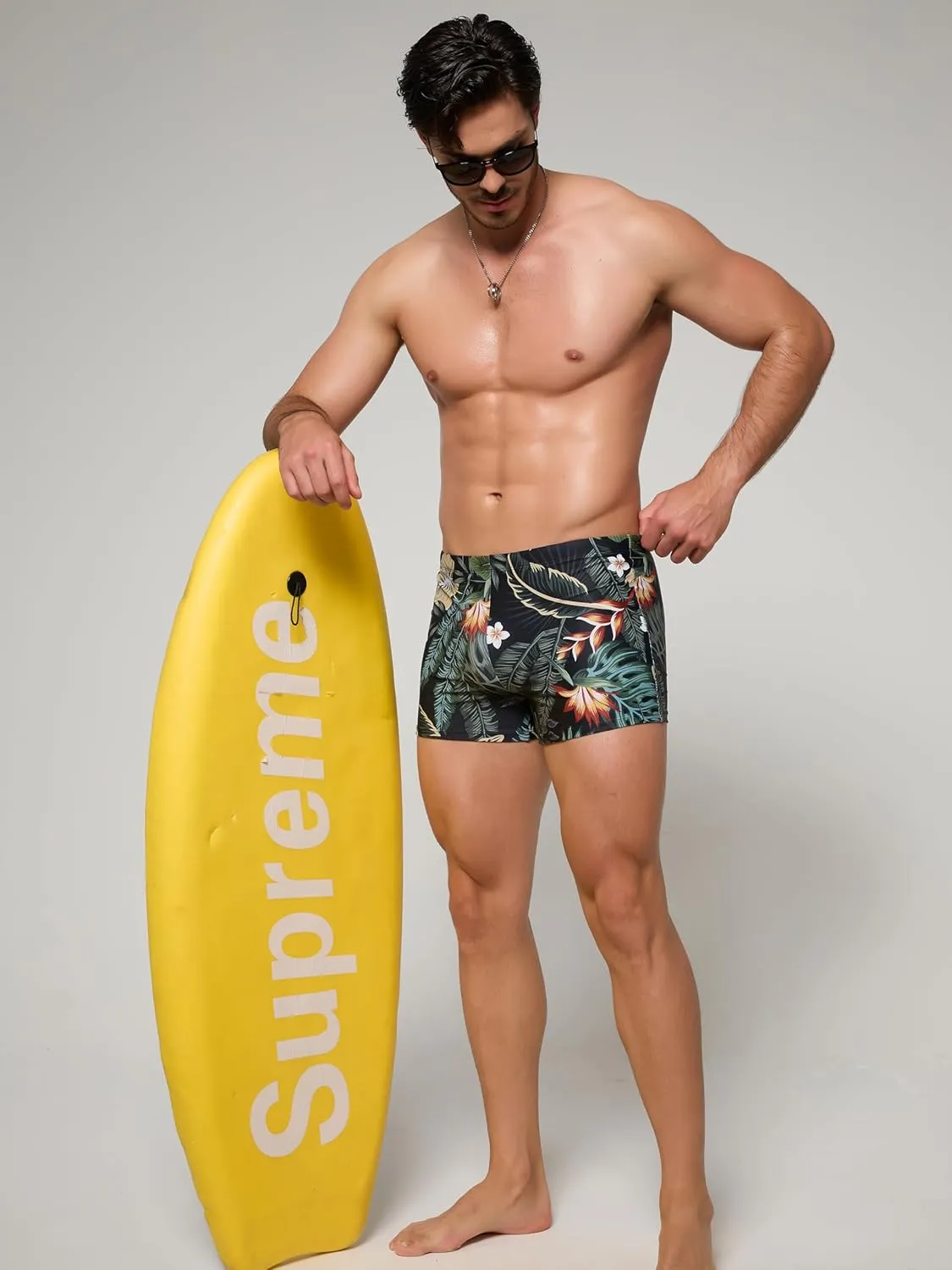 Arcweg Men's Swimming Trunks with Mesh Liner Sport Boxer Swimwear Underwear Summer Beach Board Shorts Elastic Swimsuit