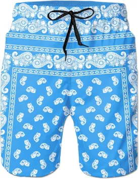 Belovecol Mens Swim Trunks Summer Cool Quick Dry Board Shorts Bathing Suit with Side Pockets Mesh Lining S-3XL