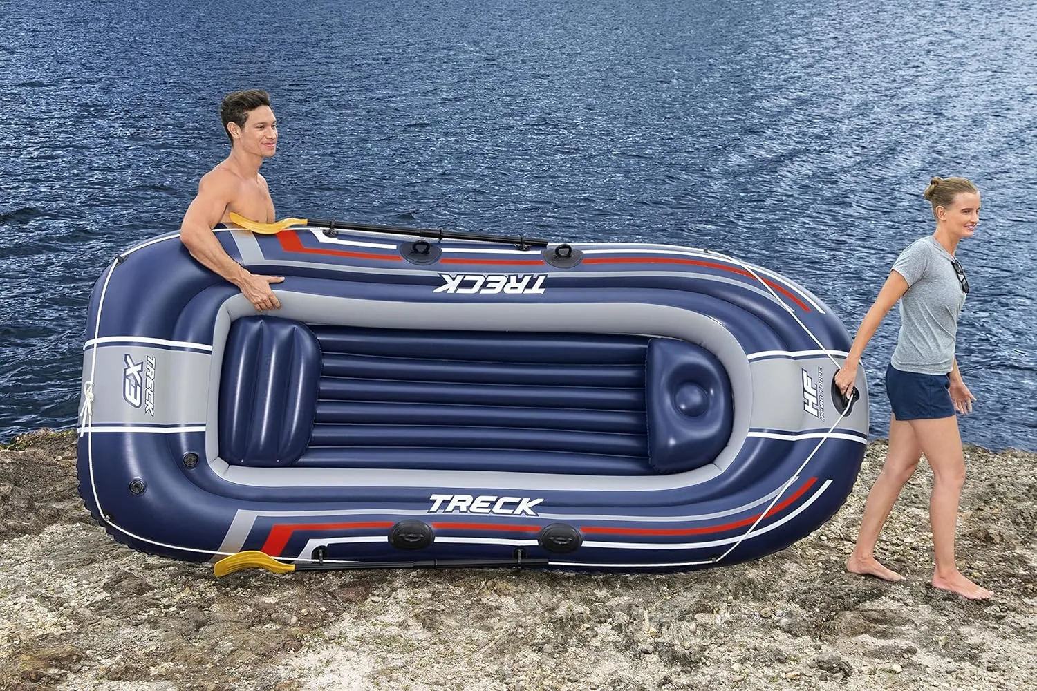 Bestway Hydro-Force Inflatable Raft Set | Inflatable Boat for Kids and Adults | Great for Ponds, Lakes, Rivers