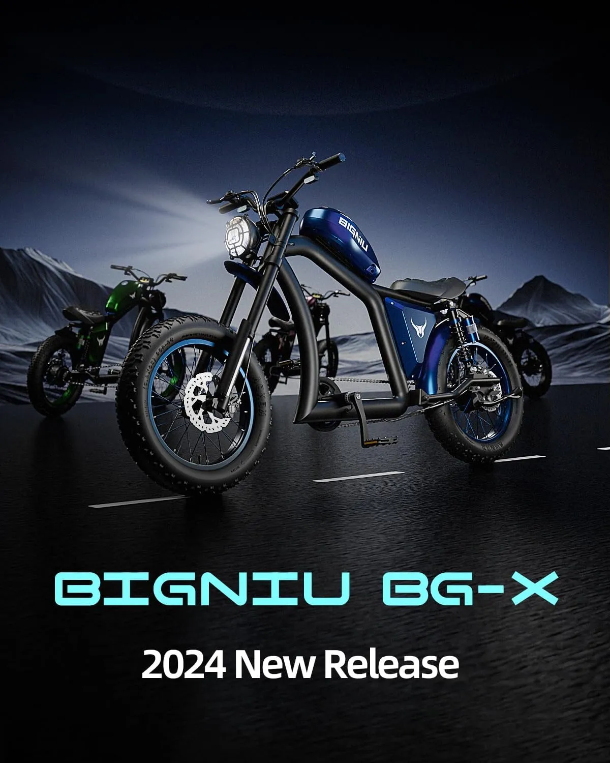BG-X Electric Bike for Adults 1500W Brushless Motor with 48V/31.5Ah Battery, 34  MPH Up to 40 Miles Range 20" *5" Fat TireFront/Rear Turn Signal, Dual Suspension