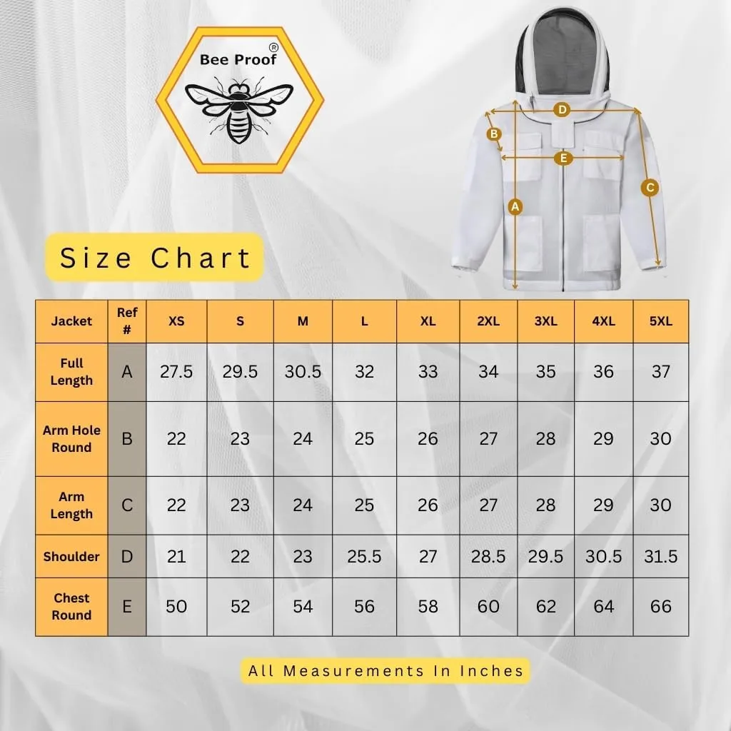 BP-302 Beekeeping with Veil 3 Layer Ultra Ventilated with YKK Zippers & Safety Fencing for Professional (Green Round Veil, XX-Large)