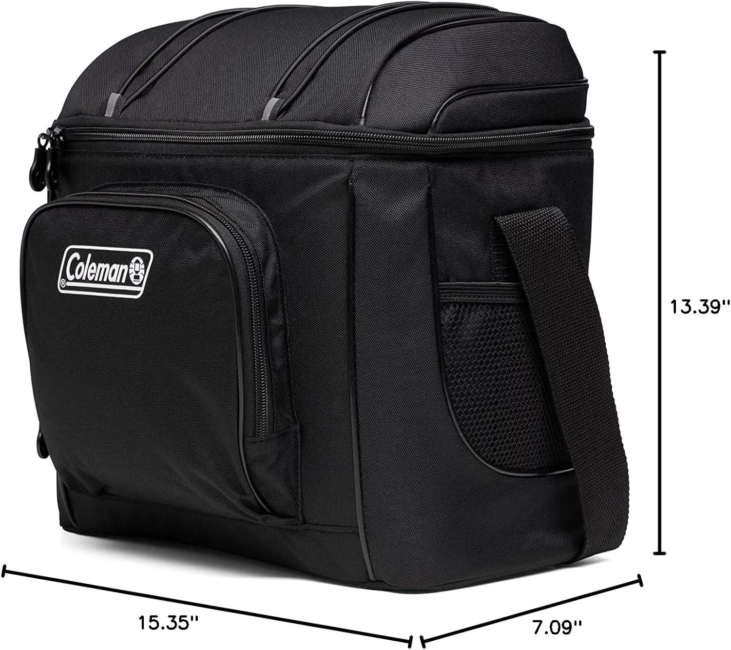 Coleman Chiller Insulated Soft Cooler, Leakproof 9/16/30 Can Cooler with 12  Hour Ice Retention, Made with Recycled Materials, Great for Lunch, Camping, Beach, Pool, Sports, & More