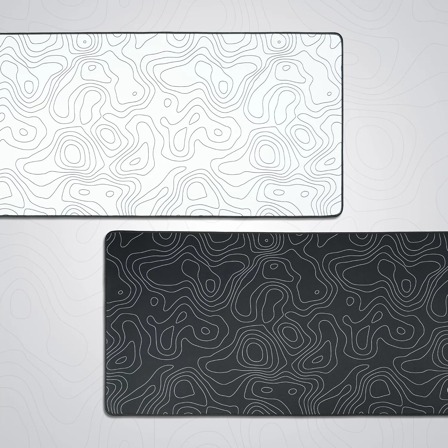 dagaladoo Topographic map XXL White Mousepad Rubber mat Desk pad Gaming Extended Stitched Non-Slip Base Waterproof Laptop PC Computer Keyboard mat for School/Office/Home(Size:35.4x15.7in)