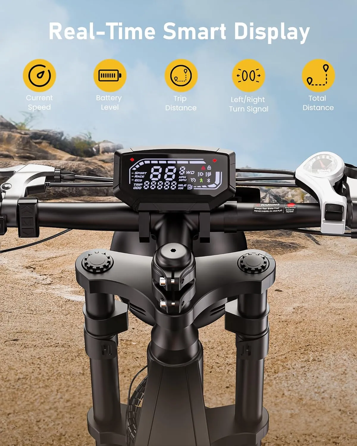 Electric Bike Adults 750/1500W Ebike 20/28MPH, 55-75 Miles Electric Motorcycle with 10.4/13AH Battery, 20" Fat Tire Electric Dirt Bike 7-Speed E-Bike Full Suspension, /  