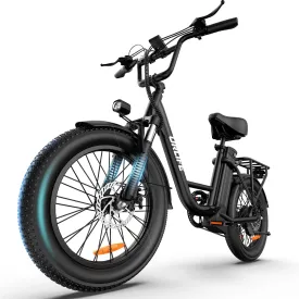Electric Bike for Adults, 1000W Peak Motor Ebike, 48V 13Ah Removable Battery, 80 Miles Max, 20" x 3.0 Fat Tire Electric Bicycle with Colorful Display, All-Terrain E-Bike for Adults and Teens