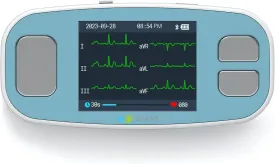 EMAY 6L Portable ECG Monitor | Record ECG and Heart Rate in 6 Channels | Compatible with Smartphone and PC | No Subscription Required