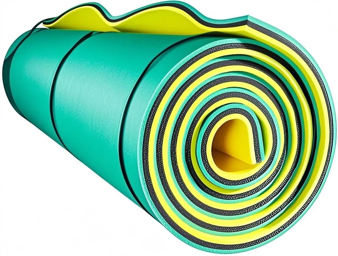 Floating Water Mat, 3-Layer and 1.38 inch Thick, 18'*6'/9'*6', Swimming Island,Aqua Pad,Used in Lake,Pool,on Beach, Vacation,Water Activities,Sports,Recreations,Parties,with Mooring Device