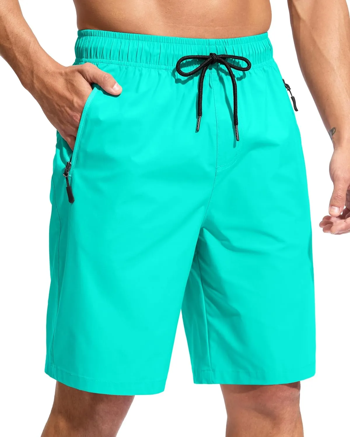 G Gradual Men's Swim Trunks 9" Quick Dry Swimming Board Shorts with Zipper Pockets Swimwear Bathing Suit for Men No Liner