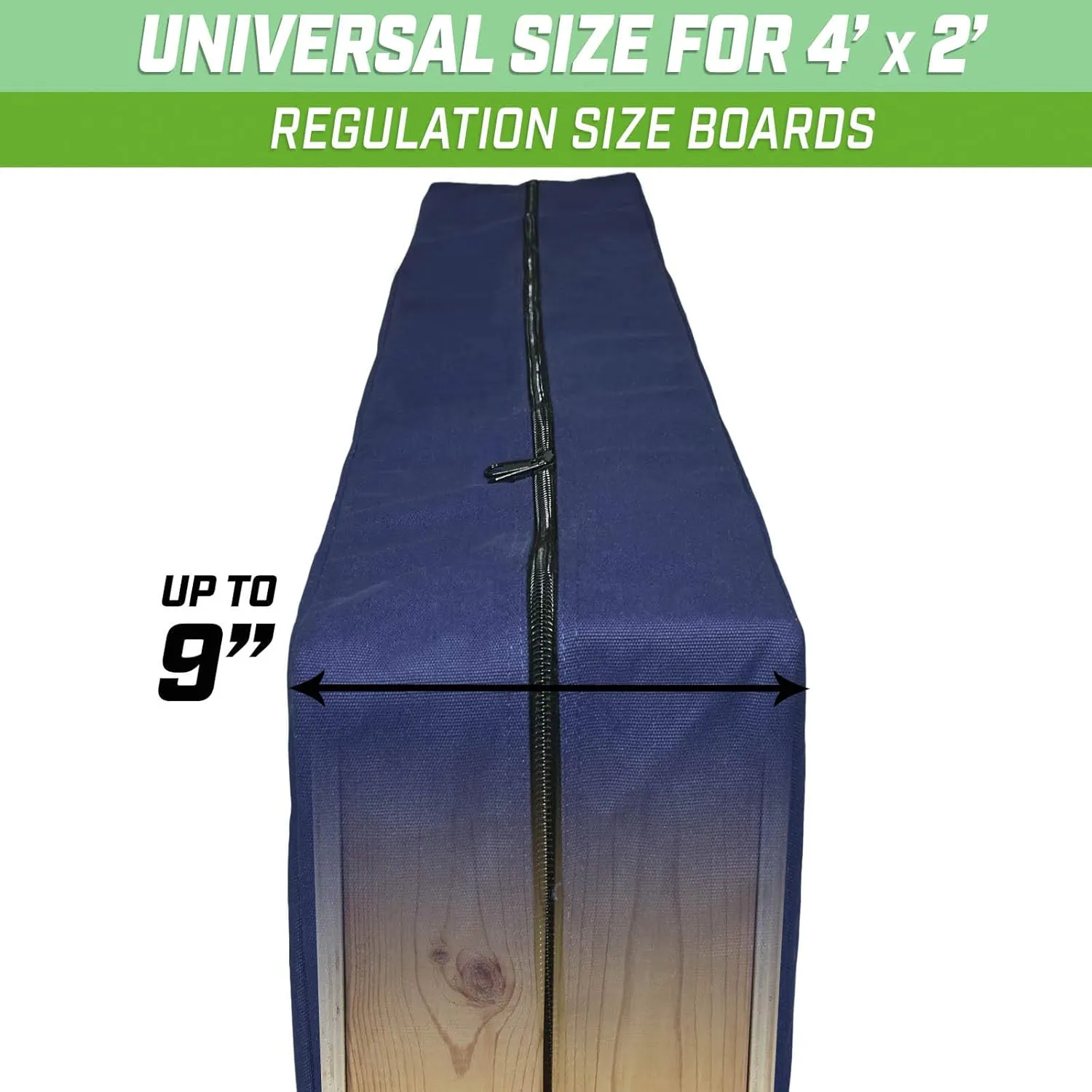 GoSports 4 x 2 ft Canvas Cornhole Carrying Case - Choose Navy Blue, Gray, or Natural - PRO Grade