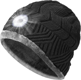 HIGHEVER LED Beanie Hat with Light: Christmas Stocking Stuffers for Men Adult Winter Gift