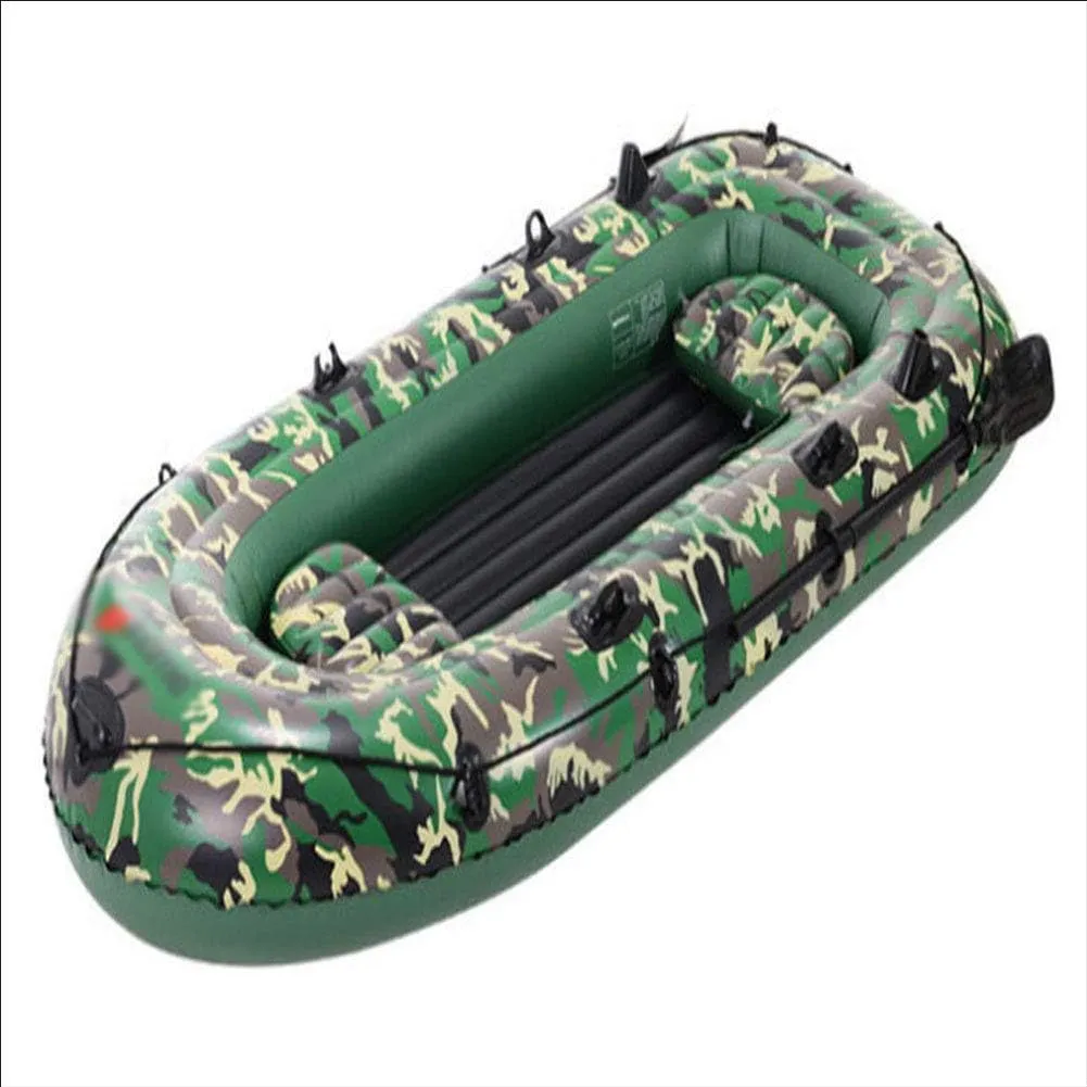 Inflatable Rafts 4 Person Inflatable Boat Thickened Hovercraft Wear-Resisting Kayak Assault Rubber Boats Dinghies for Fishing and Other Entertainment