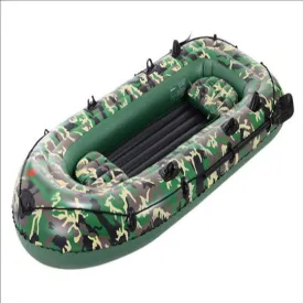 Inflatable Rafts 4 Person Inflatable Boat Thickened Hovercraft Wear-Resisting Kayak Assault Rubber Boats Dinghies for Fishing and Other Entertainment