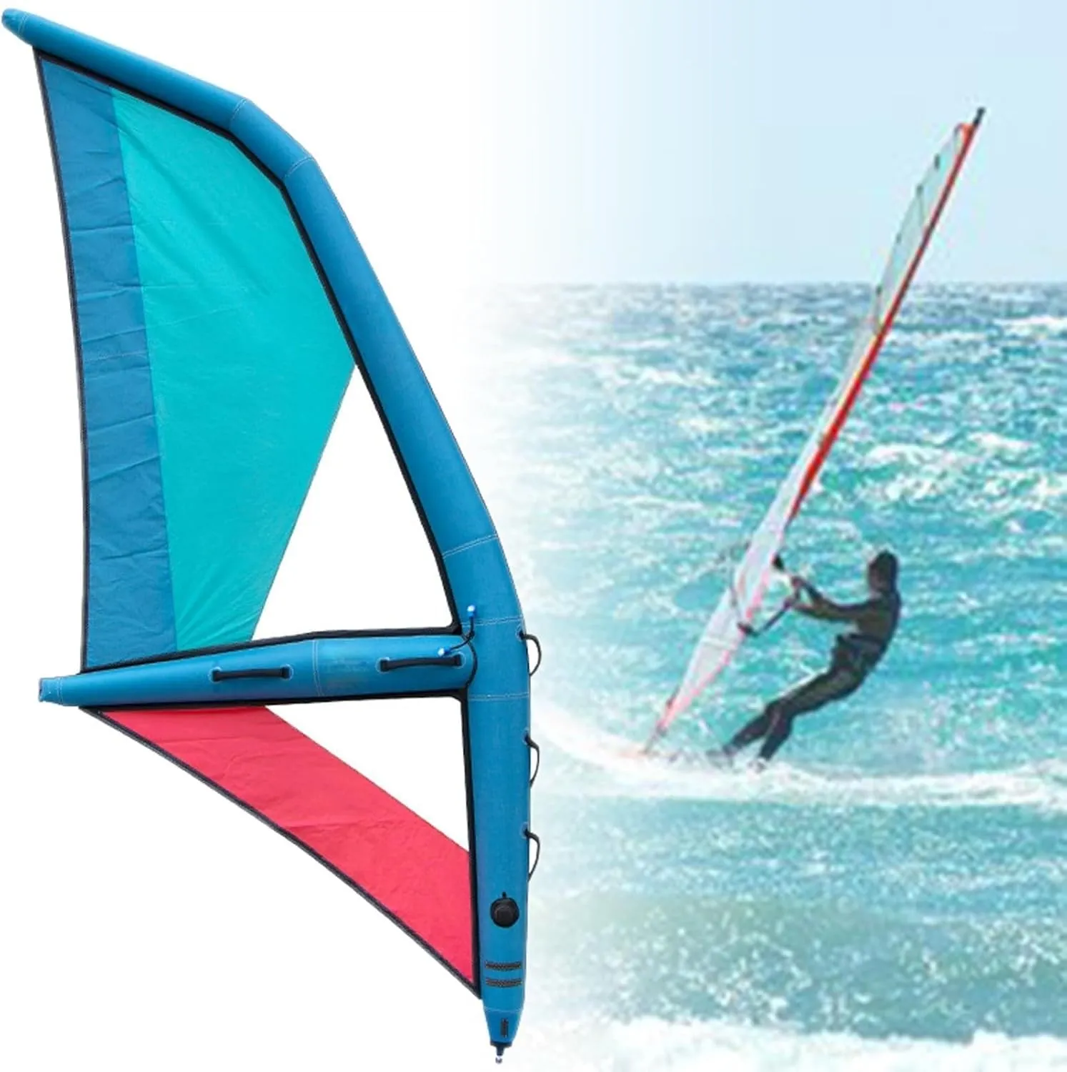 Inflatable Sail, Inflatable Stand Up Paddle Boards, Freestanding Paddle Board, Windsurfing Paddle Board for Youth Adult