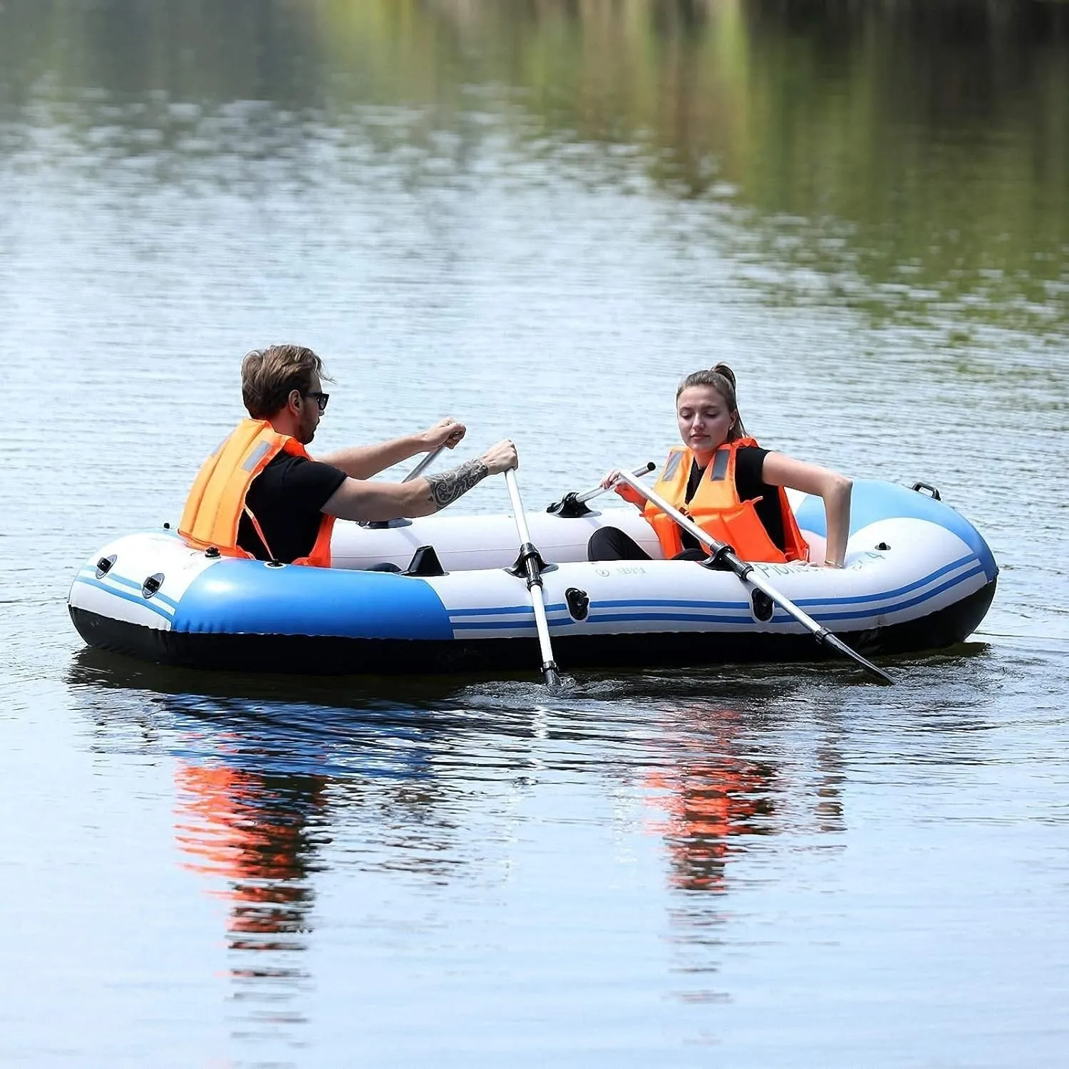 Kayak Inflatable Boat for Adults, Thicken Inflatable Raft Rubber Boat, Thickened Fishing Nflatable Boat, Rafting
