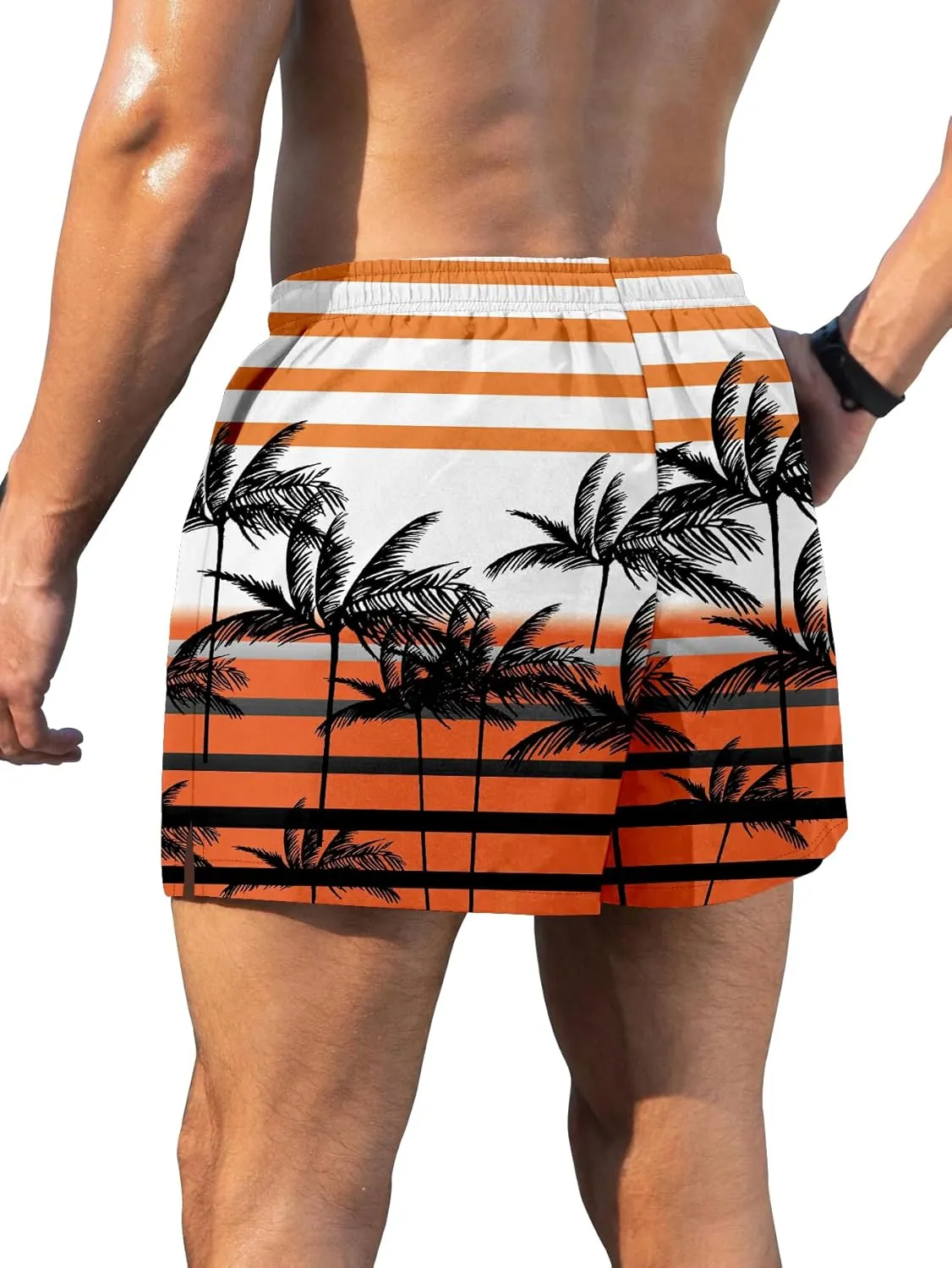 Keevoom Mens Swim Trunks Compression Liner Swim Shorts Swimwear Quick Dry Swimsuit Bathing Suits Board Shorts with Pockets