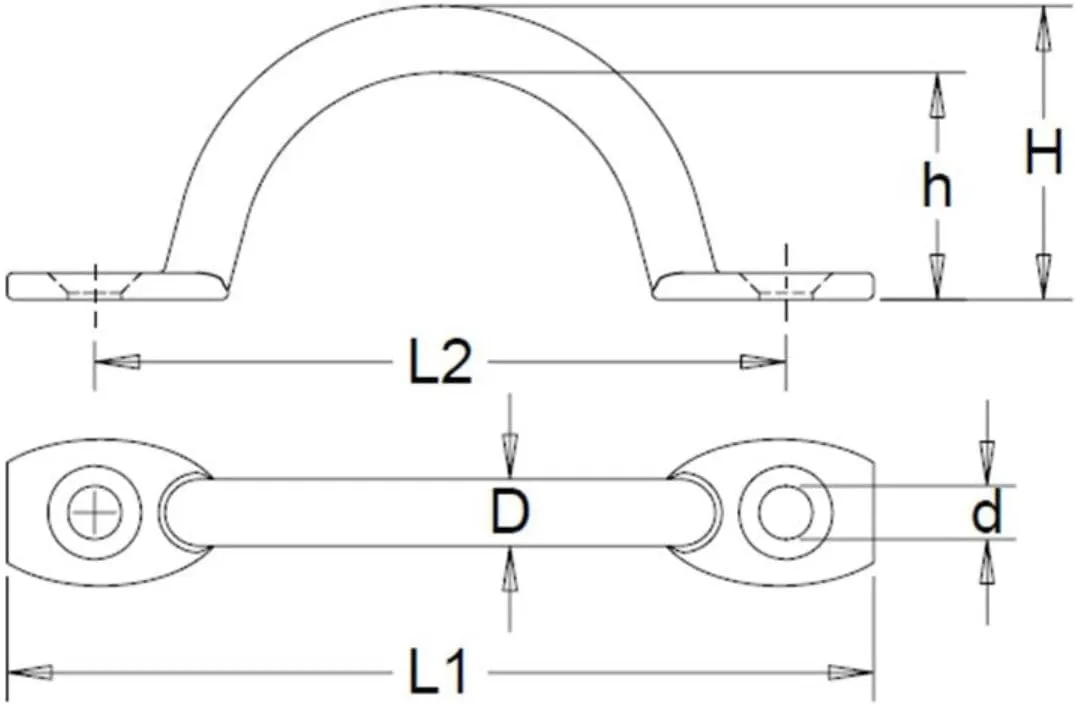 MarineNow 316 Marine Grade Stainless Steel Tie Down Deck Loop Eye Strap for Marine Kayak Boat Choose Size and Quantity