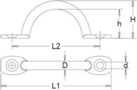 MarineNow 316 Marine Grade Stainless Steel Tie Down Deck Loop Eye Strap for Marine Kayak Boat Choose Size and Quantity