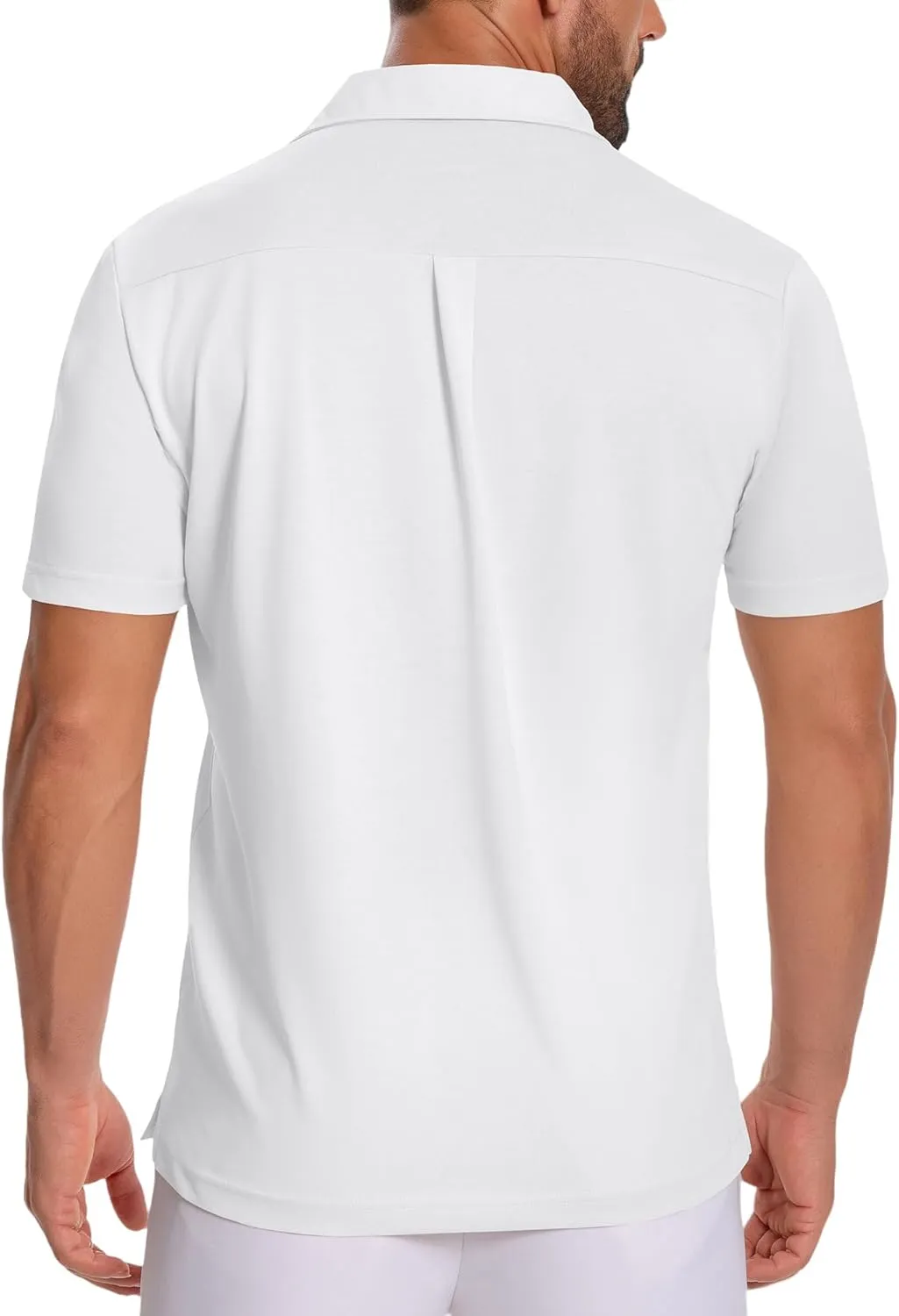 Mens Polo Shirts Short Sleeve Quick Dry Golf Casual Collared Tops Moisture Workout Cotton Polo T Shirts