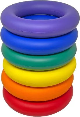 Oversize Foam Deck Tennis Rings Set of 6