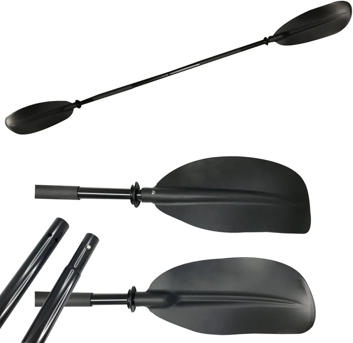 Pactrade Marine Boat Kayak Raft Canoe 84" PP Double-Ended Detach Paddle Aluminum