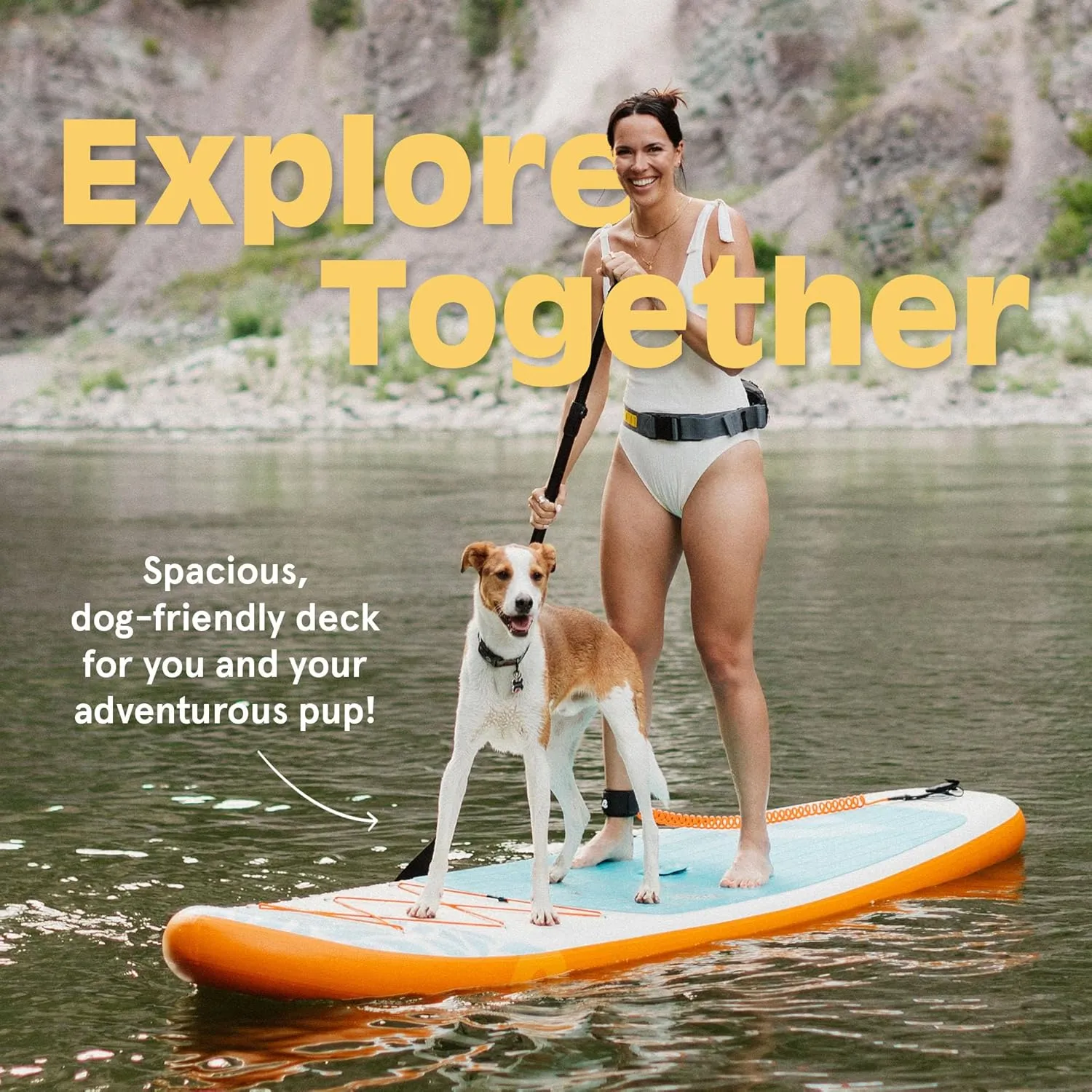 Retrospec Weekender Inflatable Stand Up Paddle Board Includes Paddle, Pump, and Accessories 106 Lightweight iSUP, Puncture Resistant Inflatable Paddle Board for Adults