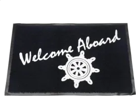Seachoice Welcome Aboard Mat, Navy Blue, 18 In. X 27 In., Boat