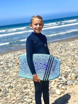 Tribe All-in-one Bodyboard, kickboard, handboard - 22 Inch Blue Bodyboard with EPS core and HDPE Slick for Kids and Adults