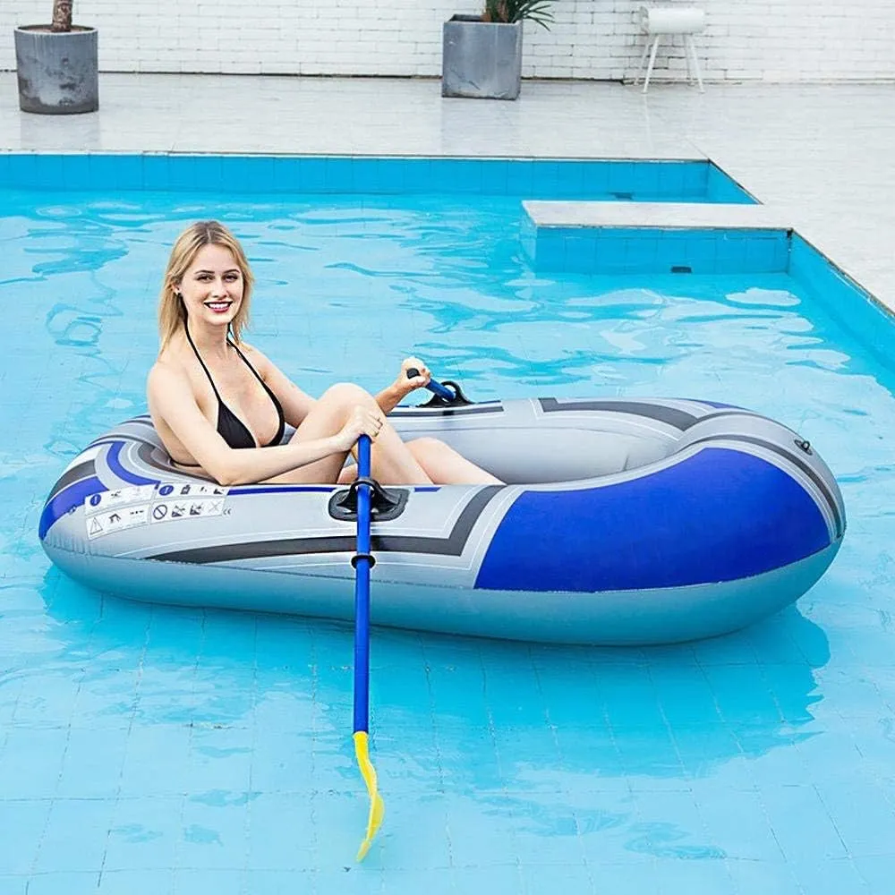 Two Person Kayak, Lightweight Inflatable Boat Kayak, for 2 Adults and 1 Child, River Fishing Boat, Raft Boat, Water Sports,Blue