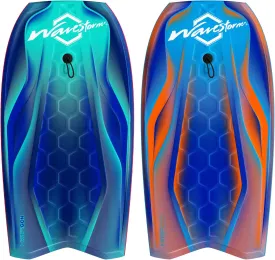 Wavestorm-42.5in Performance Foam Bodyboard with Sector Fin Channel Bottom, Bodyboard for Beginners and All Surfing Levels, Complete 2 Pack Board Set Includes Leash